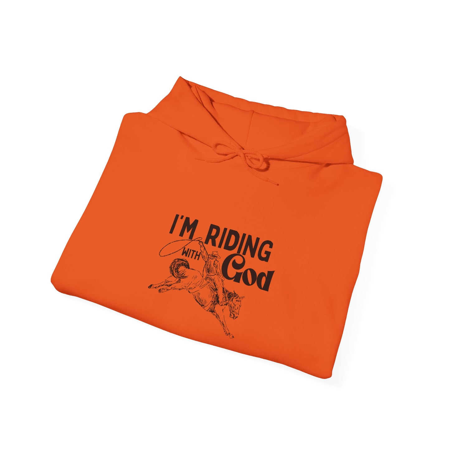 I'm Riding with God Unisex Heavy Blend Hooded Sweatshirt - Faith-Inspired Comfort