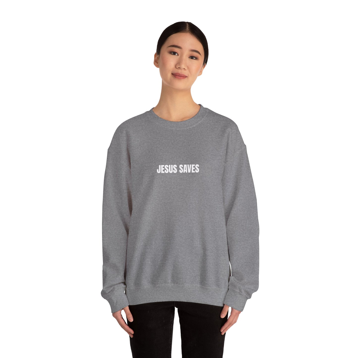 Jesus Saves Unisex Heavy Blend™ Crewneck Sweatshirt