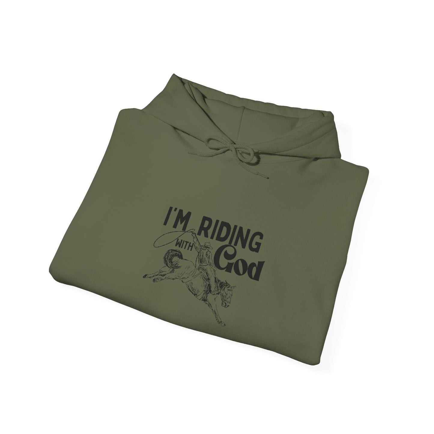 I'm Riding with God Unisex Heavy Blend Hooded Sweatshirt - Faith-Inspired Comfort