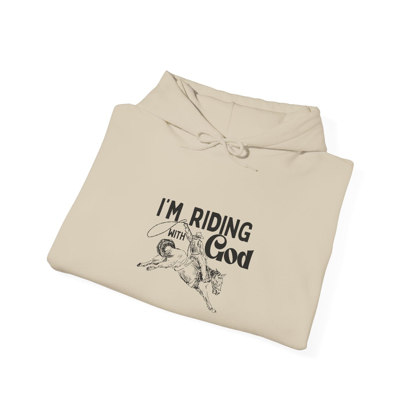 I'm Riding with God Unisex Heavy Blend Hooded Sweatshirt - Faith-Inspired Comfort