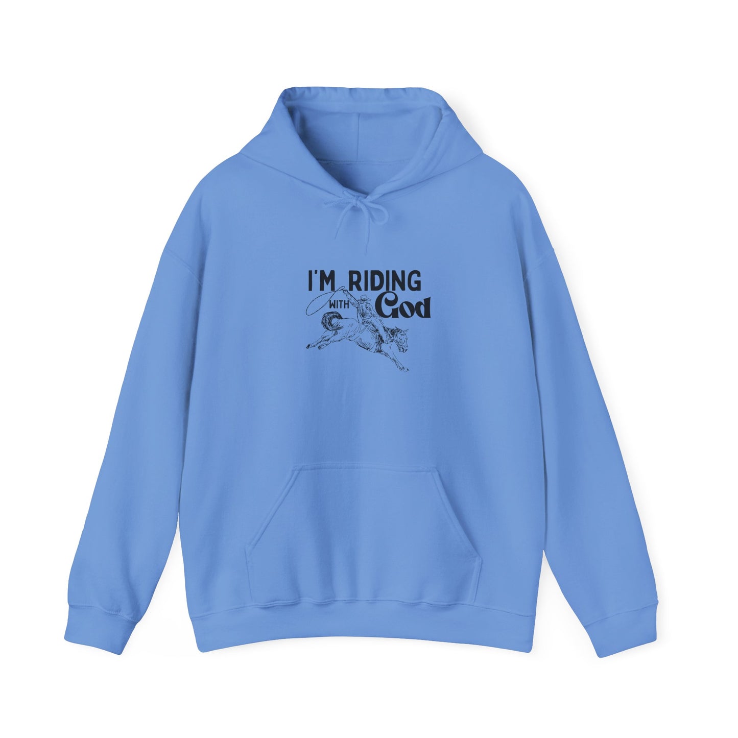 I'm Riding with God Unisex Heavy Blend Hooded Sweatshirt - Faith-Inspired Comfort