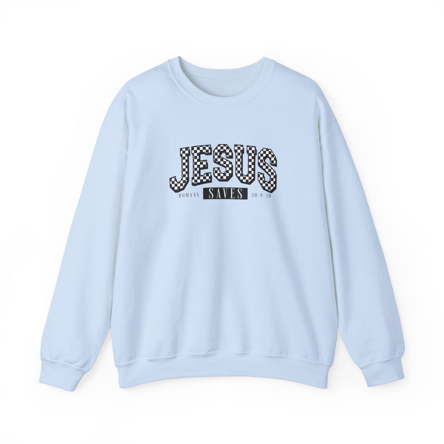 Unisex Heavy Blend™ Crewneck Sweatshirt - 'Jesus Saves' Inspirational Apparel