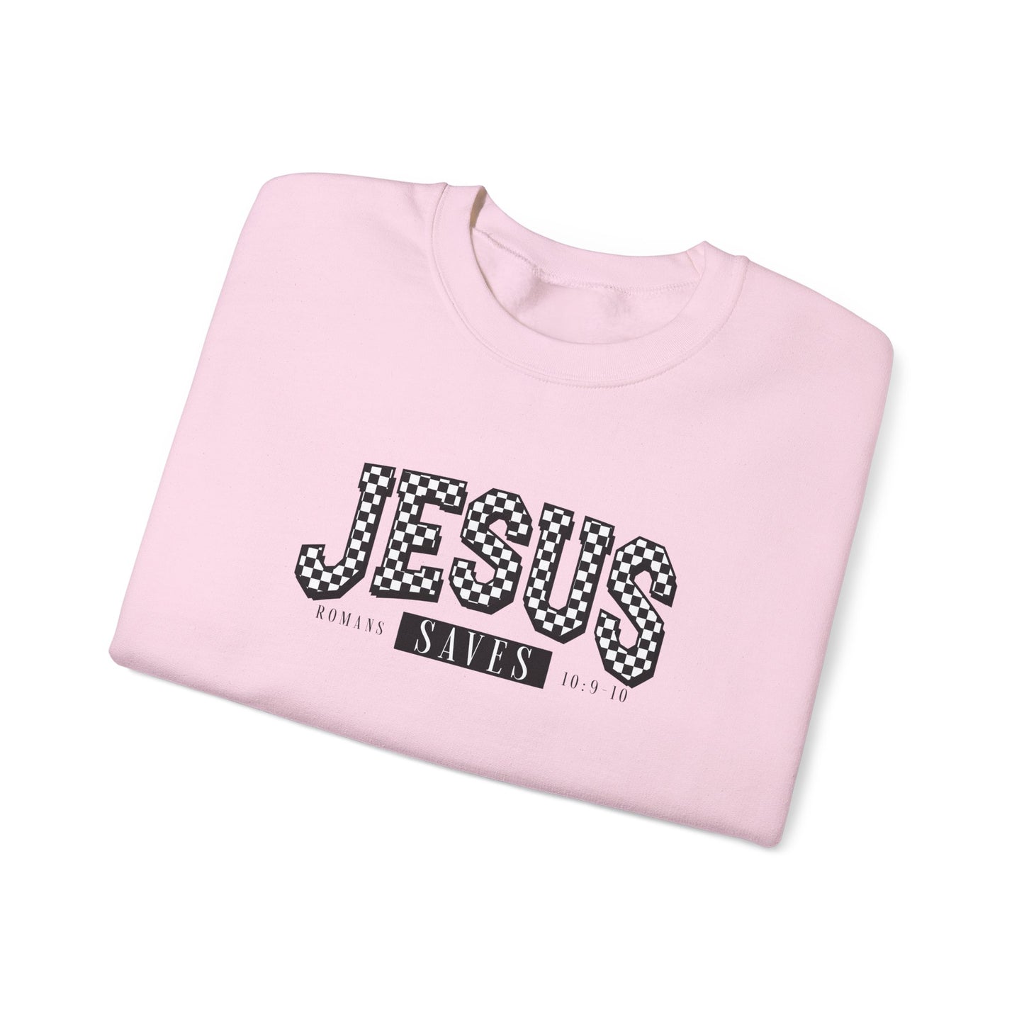 Unisex Heavy Blend™ Crewneck Sweatshirt - 'Jesus Saves' Inspirational Apparel