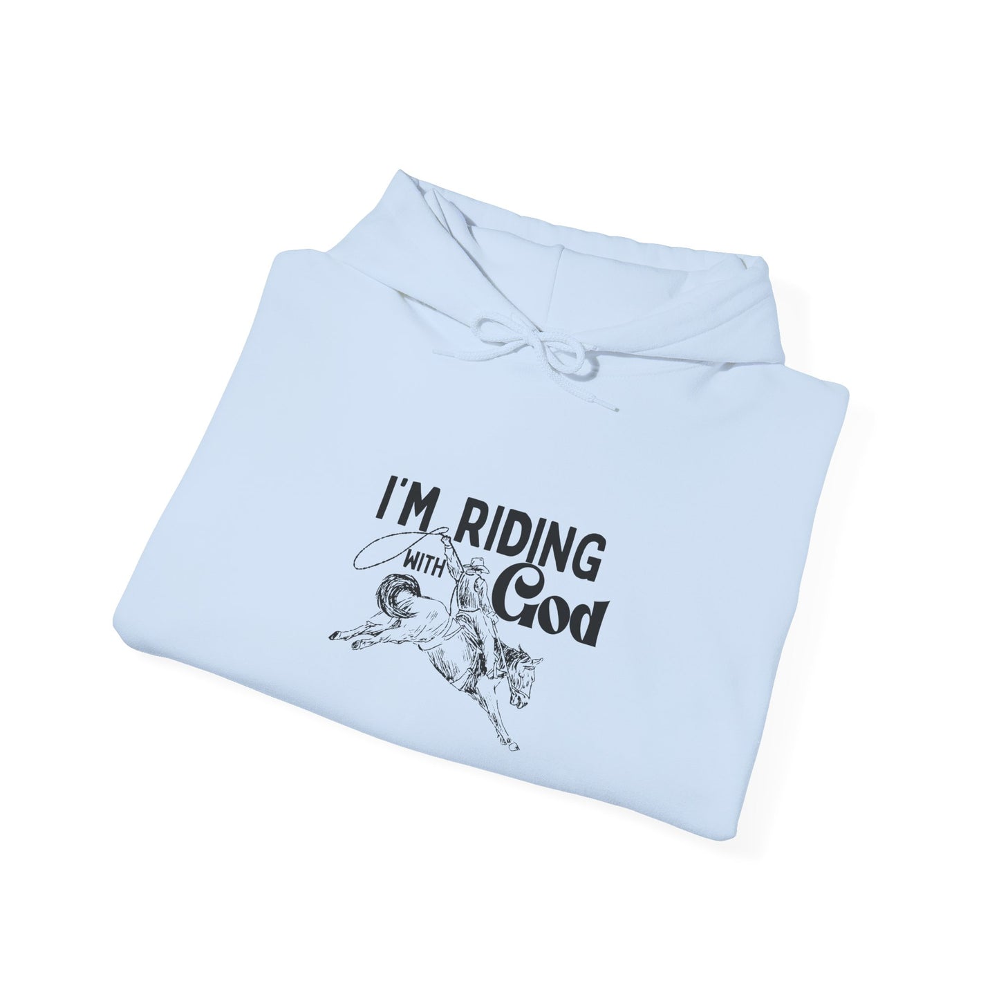 I'm Riding with God Unisex Heavy Blend Hooded Sweatshirt - Faith-Inspired Comfort