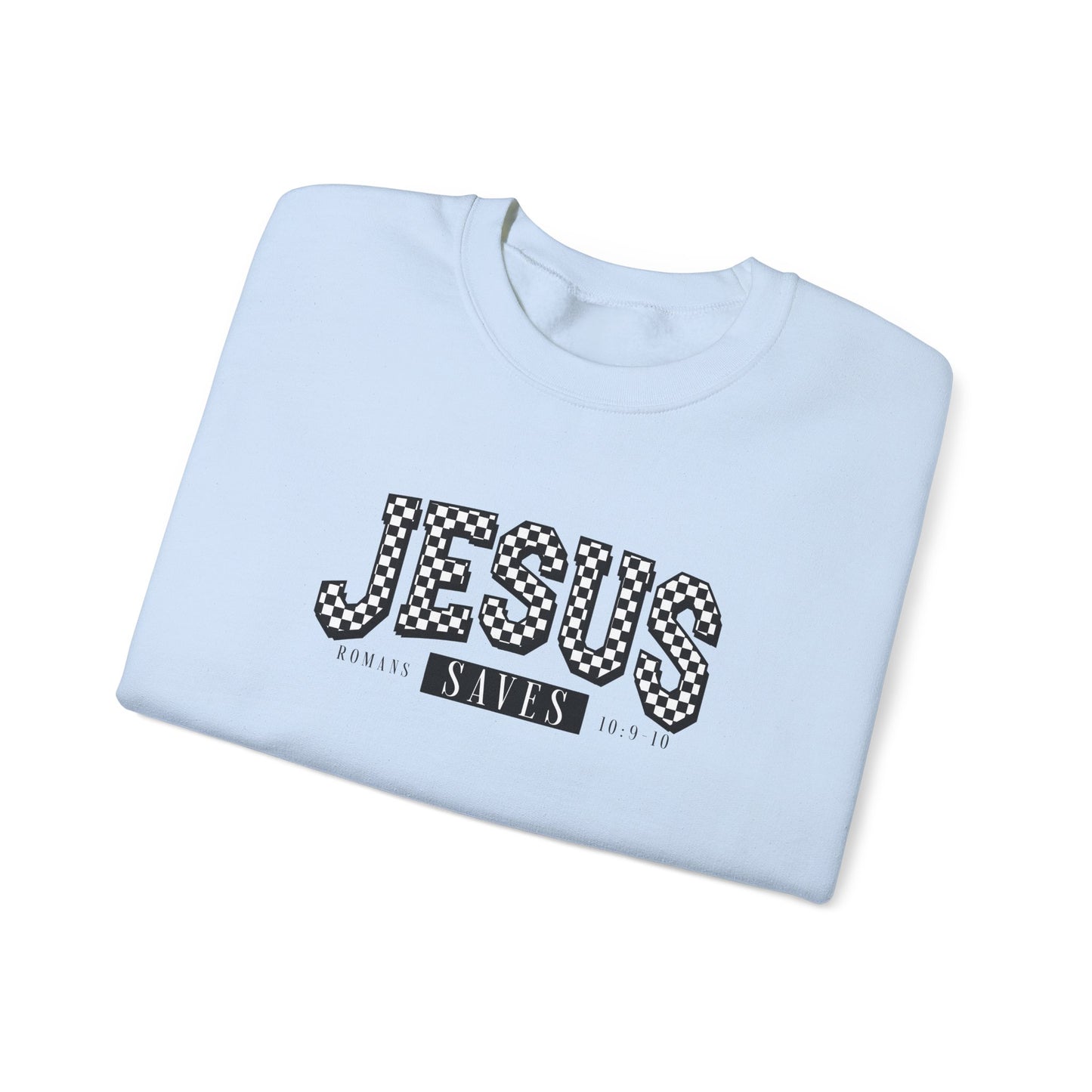 Unisex Heavy Blend™ Crewneck Sweatshirt - 'Jesus Saves' Inspirational Apparel