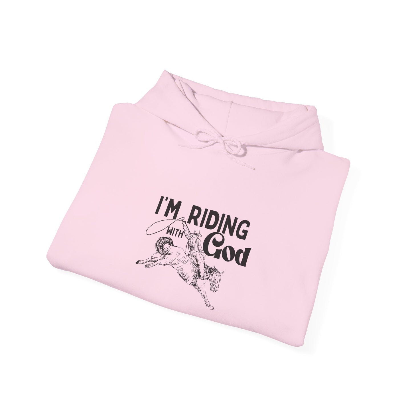 I'm Riding with God Unisex Heavy Blend Hooded Sweatshirt - Faith-Inspired Comfort