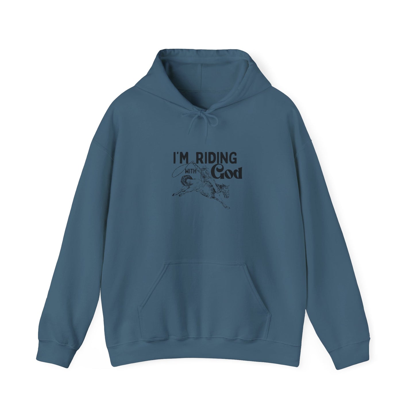 I'm Riding with God Unisex Heavy Blend Hooded Sweatshirt - Faith-Inspired Comfort