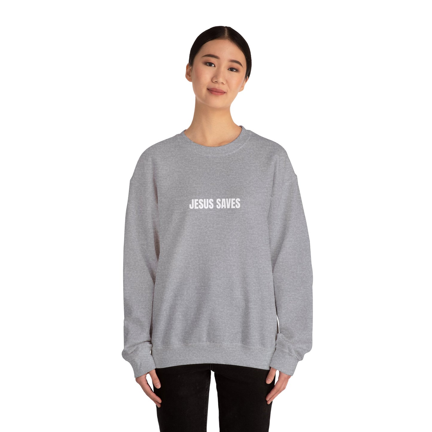 Jesus Saves Unisex Heavy Blend™ Crewneck Sweatshirt