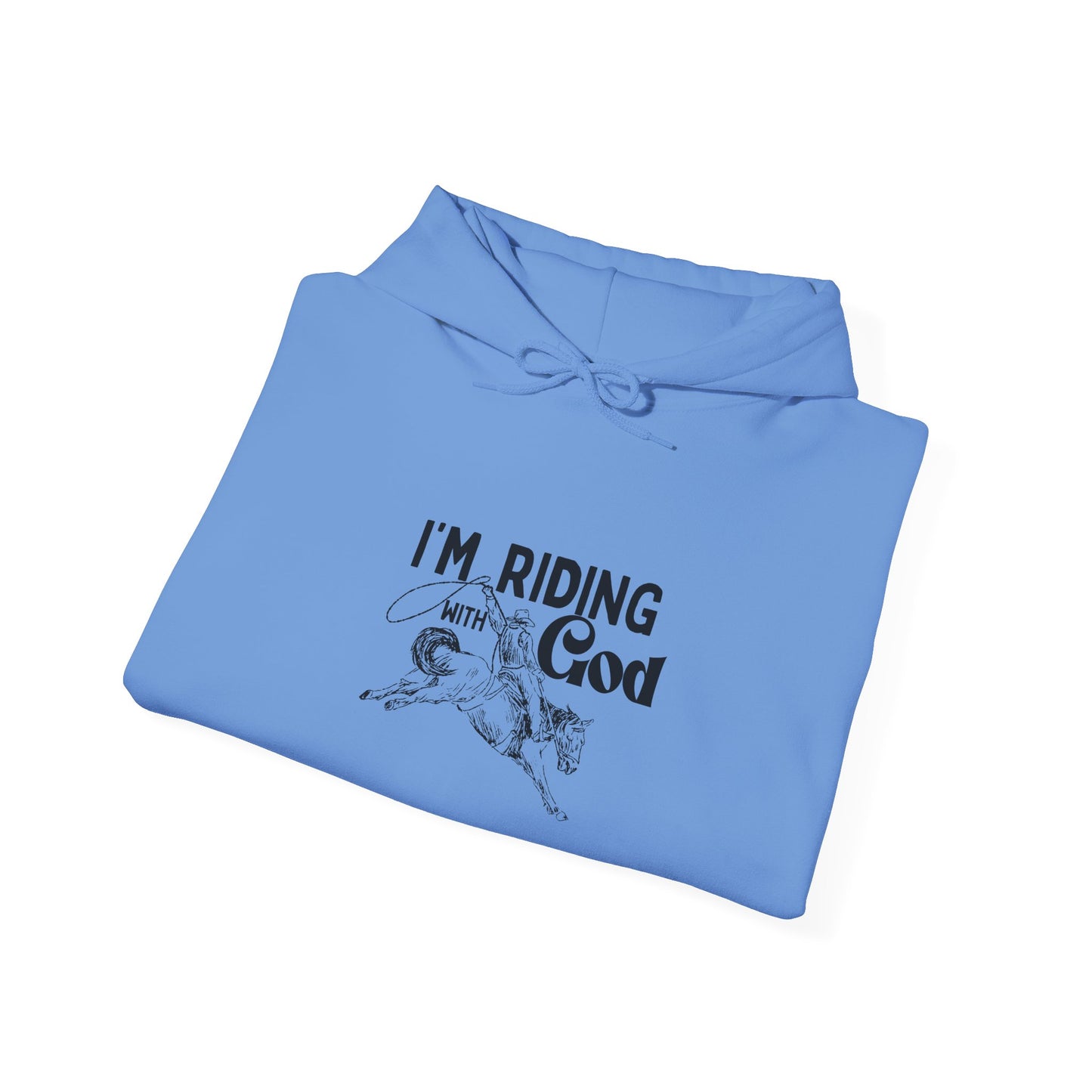 I'm Riding with God Unisex Heavy Blend Hooded Sweatshirt - Faith-Inspired Comfort