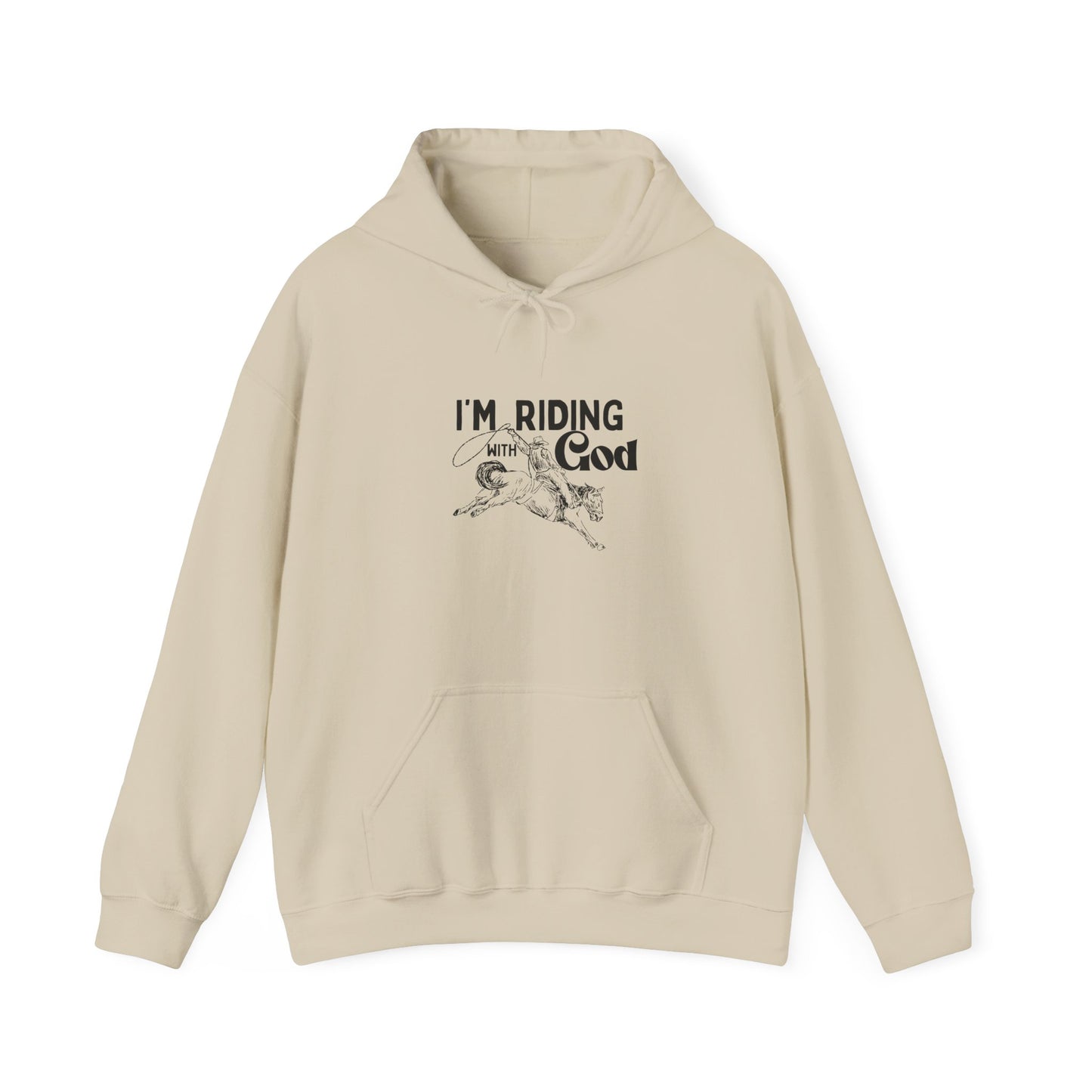 I'm Riding with God Unisex Heavy Blend Hooded Sweatshirt - Faith-Inspired Comfort