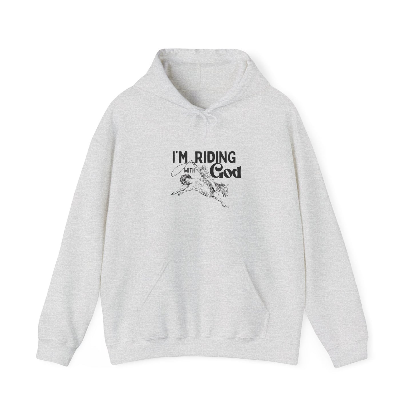 I'm Riding with God Unisex Heavy Blend Hooded Sweatshirt - Faith-Inspired Comfort