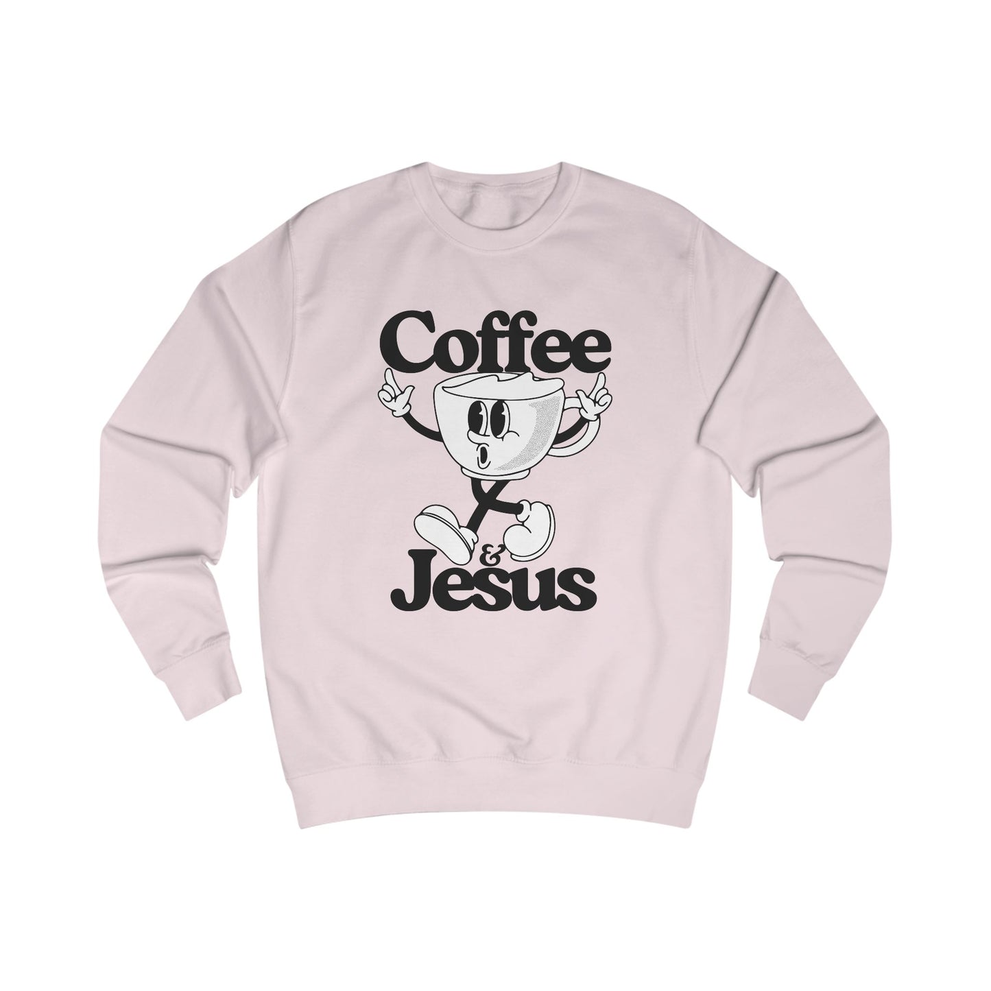 Coffee & Jesus (black)Unisex Sweatshirt - Cozy Christian Apparel for Coffee Lovers