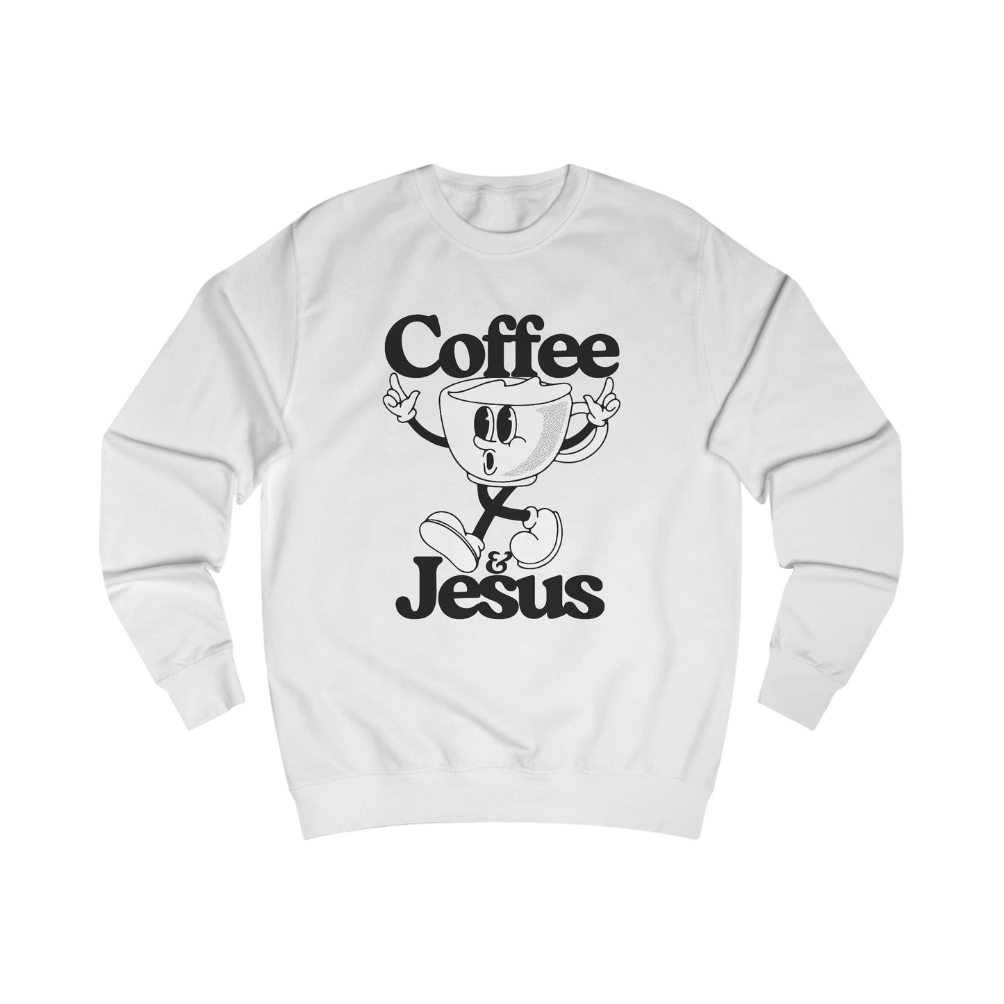 Coffee & Jesus (black)Unisex Sweatshirt - Cozy Christian Apparel for Coffee Lovers