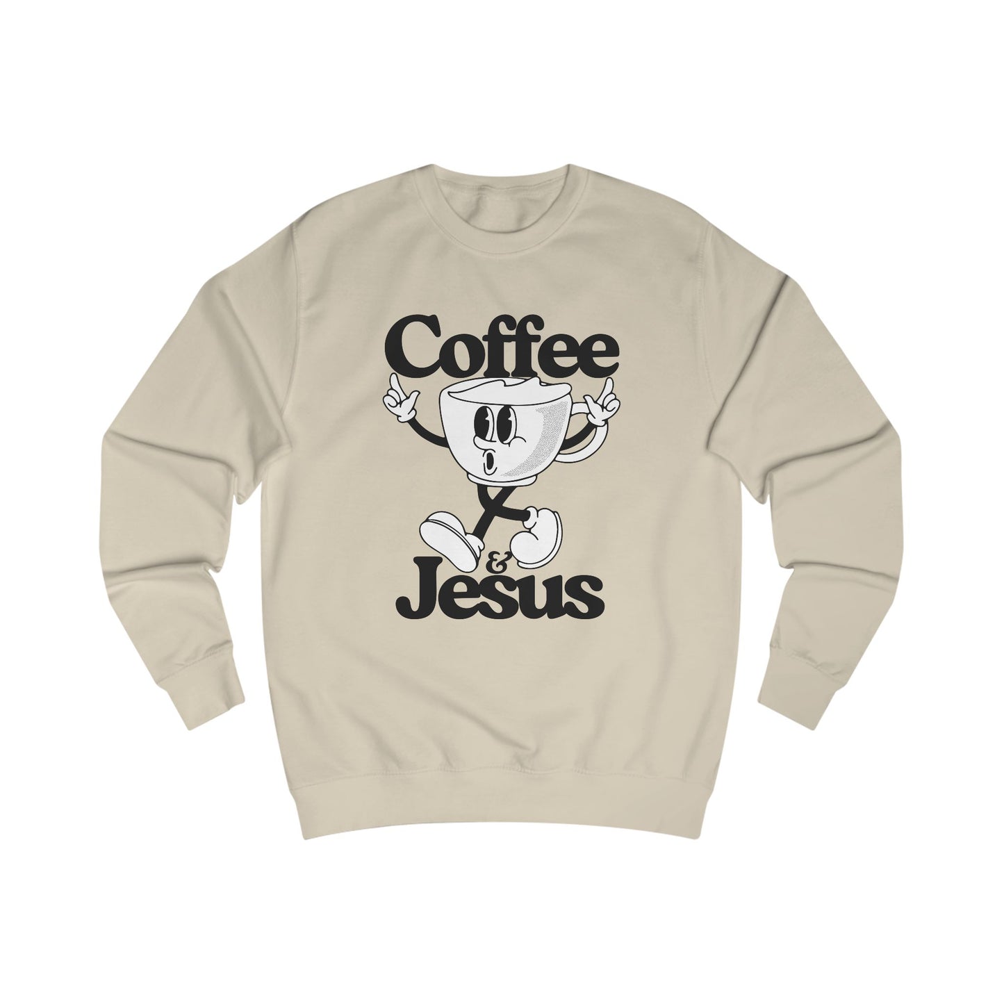 Coffee & Jesus (black)Unisex Sweatshirt - Cozy Christian Apparel for Coffee Lovers