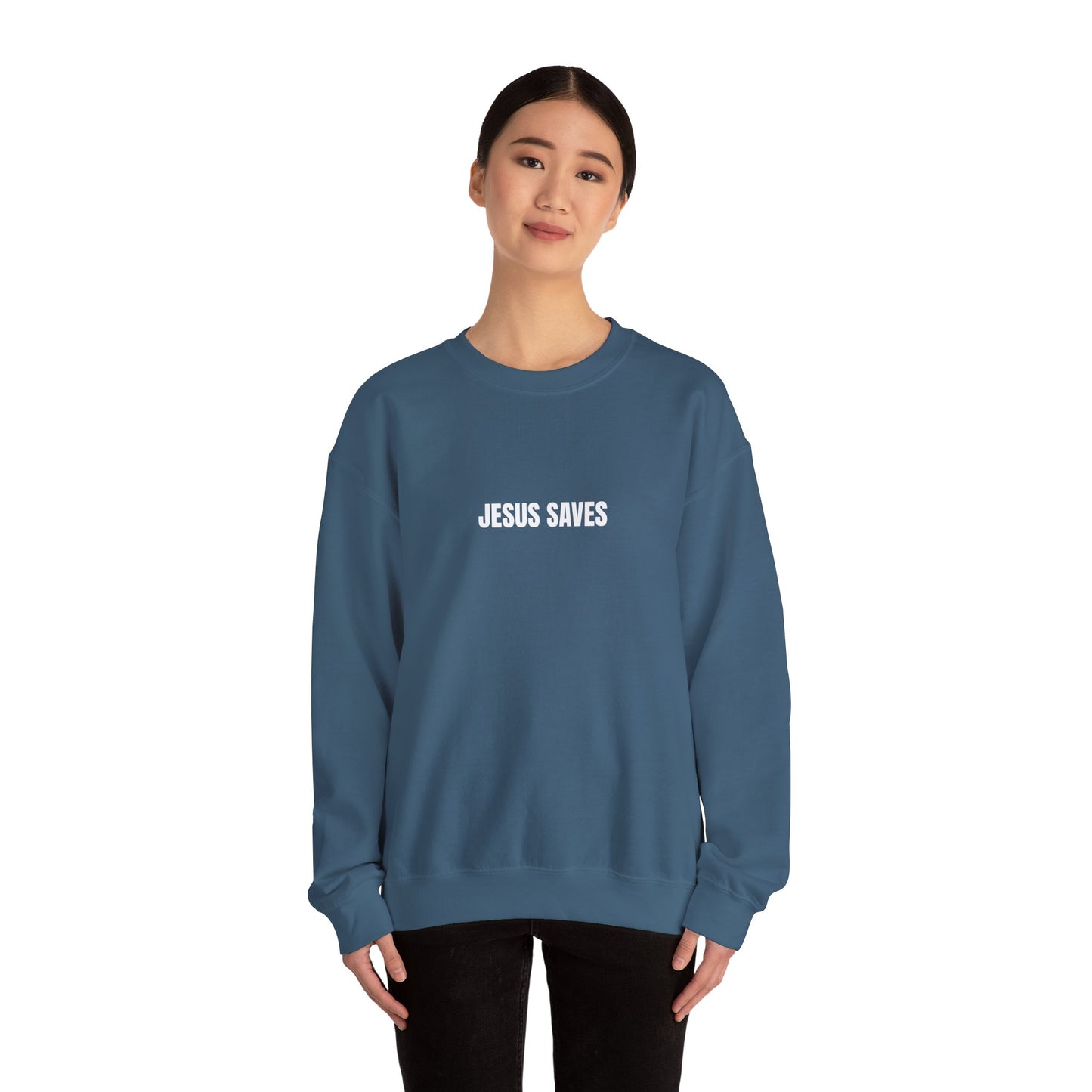 Jesus Saves Unisex Heavy Blend™ Crewneck Sweatshirt