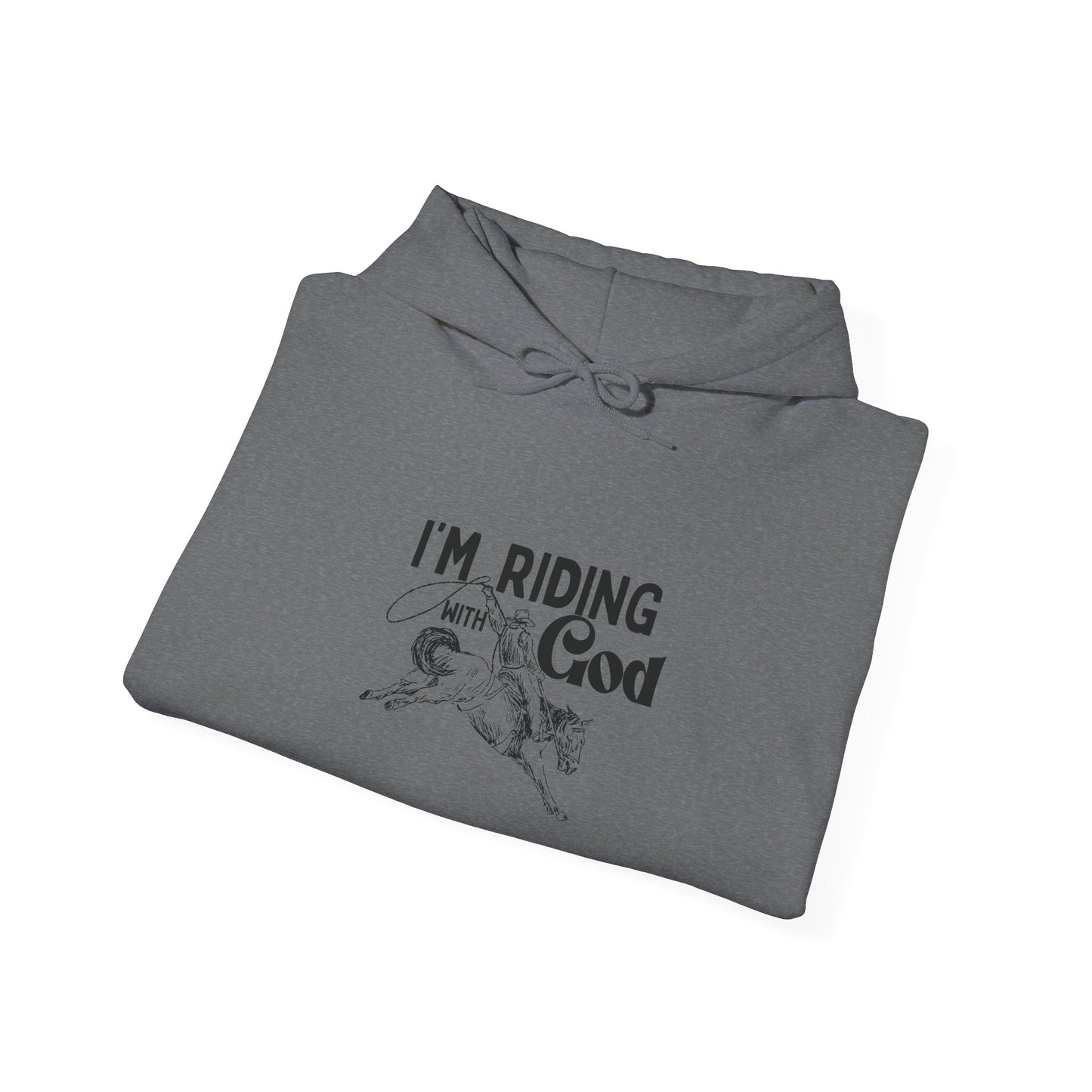 I'm Riding with God Unisex Heavy Blend Hooded Sweatshirt - Faith-Inspired Comfort