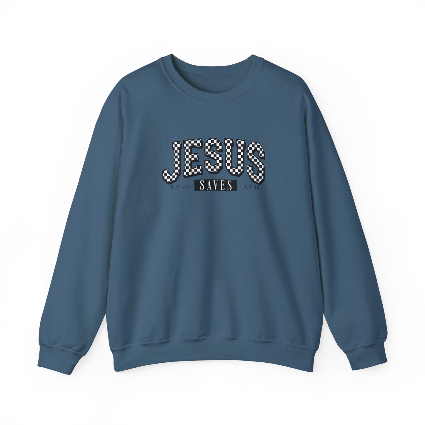 Unisex Heavy Blend™ Crewneck Sweatshirt - 'Jesus Saves' Inspirational Apparel